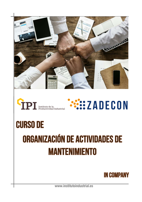 CURSO DE ORGANIZACIÓN DE LAS ACTIVIDADES DE MANTENIMIENTO